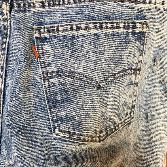 Vintage Levi's Acid Washed Orange Tab 550 Relaxed Taper Jeans Denim 36 X 32 - Picture 7 of 16